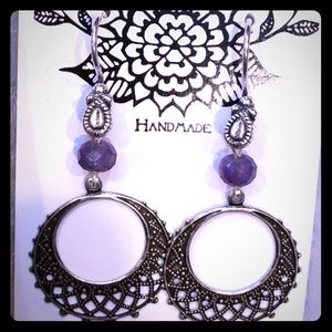 Amethyst Statement Earrings